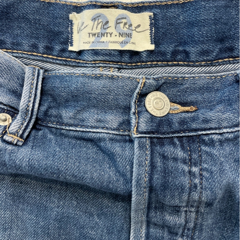 Free People We The Free Jean Shorts Loving Good Vibrations Women’s 29 Distressed - Picture 5 of 12